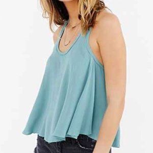 Urban outfitters cropped racer back top in teal